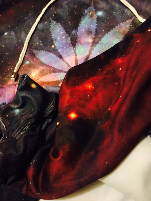 Weed Leaves Space Galaxy
