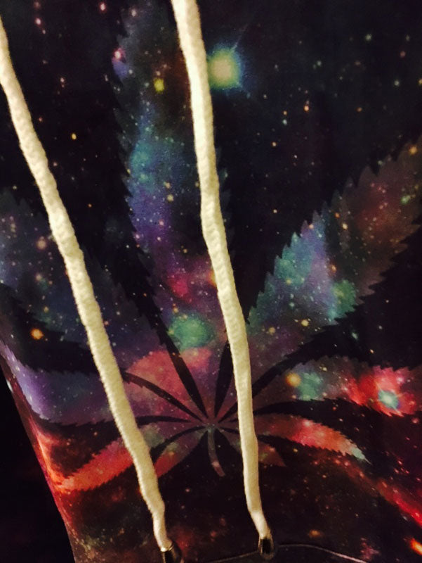 Weed Leaves Space Galaxy