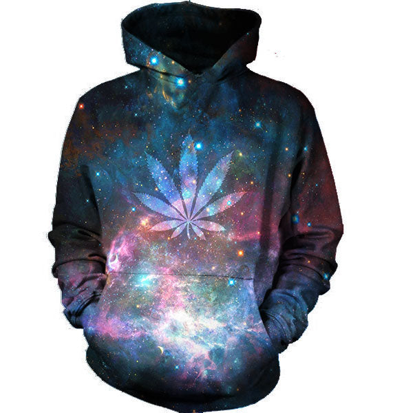 Weed Leaves Space Galaxy