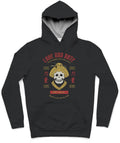 Love And Hate Trendy All-Over Print Solid Ebony Hoodie