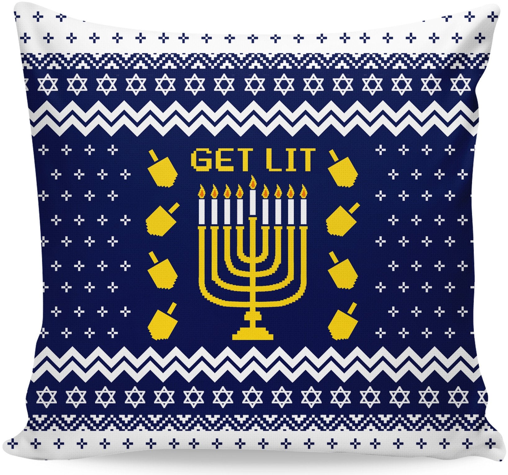 Get Lit Hanukkah Couch Pillow