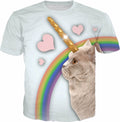 unicorn cat hearts rainbow