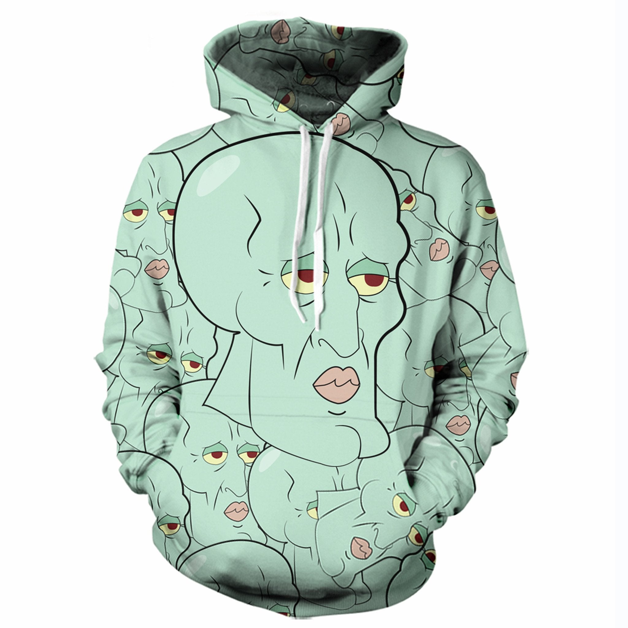 Handsome Squidward Collage Hoodie