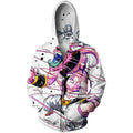 Majin Buu White Zip Up Hoodie