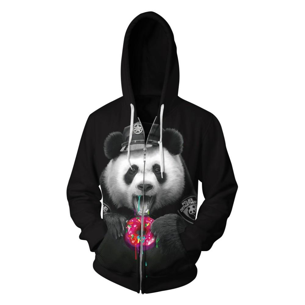 Panda Zip Up Hoodie