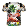 designer's summer flamingos