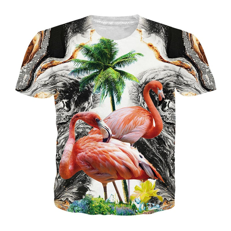 designer's summer flamingos