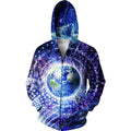 Earth Galaxy Zip Up Hoodie