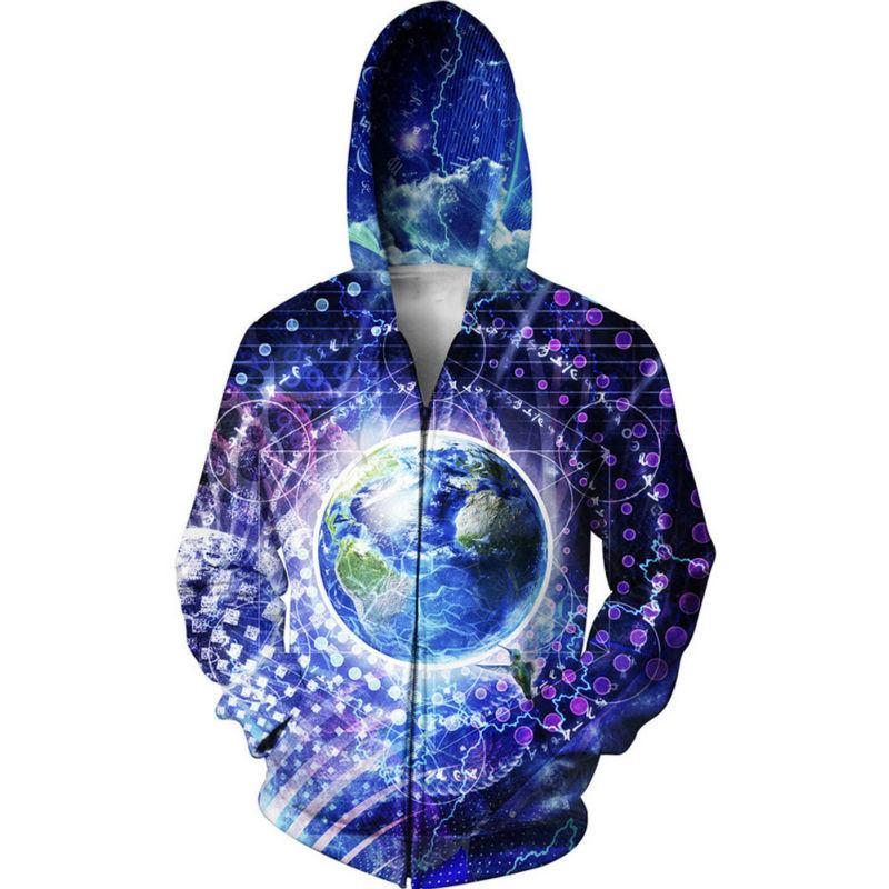 Earth Galaxy Zip Up Hoodie