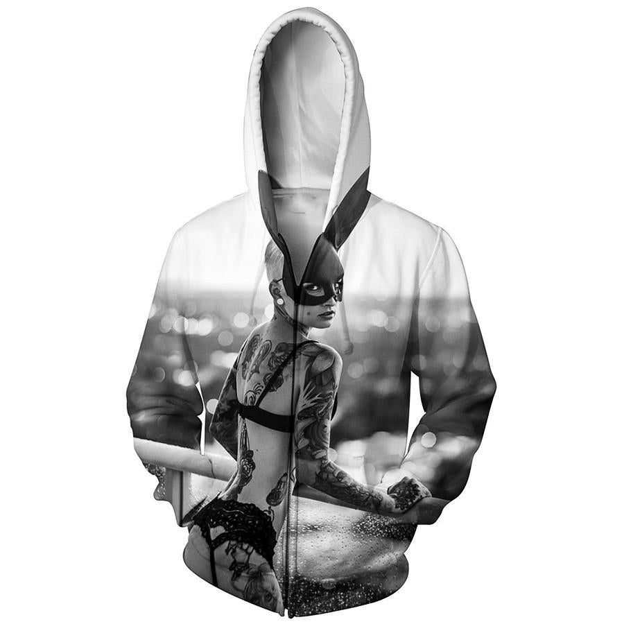 Playboy Bunny Zip Up Hoodie