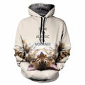 I Think I'm Allergic To Mornings Lazy Cat Hoodie