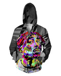 Tupac Shakur Zip Up Hoodie