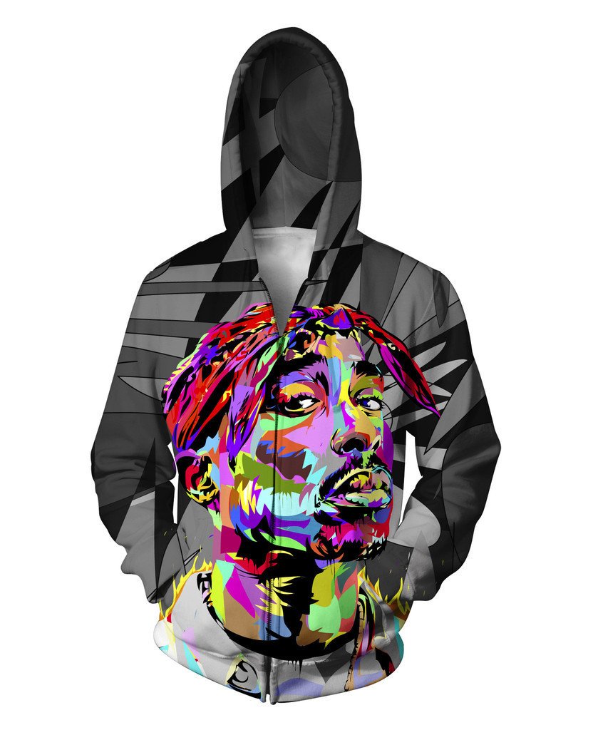 Tupac Shakur Zip Up Hoodie