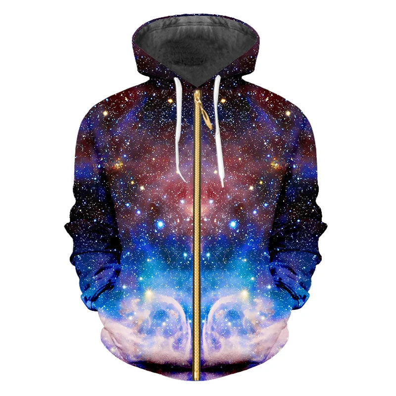 Outer Space Zip Up Hoodie
