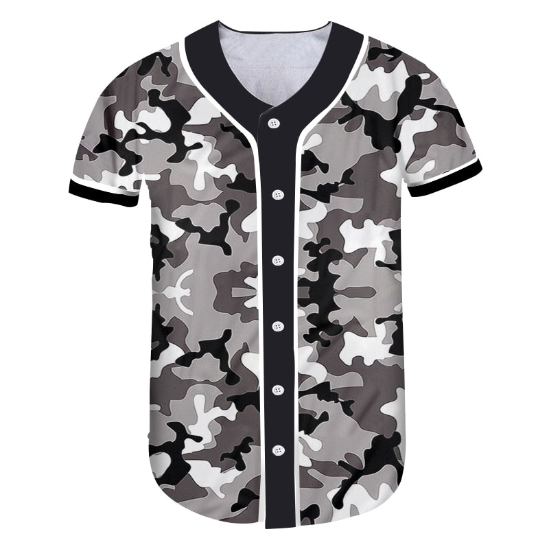 gray camo baseball tee