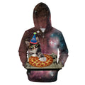 cat dj turntable pizza party