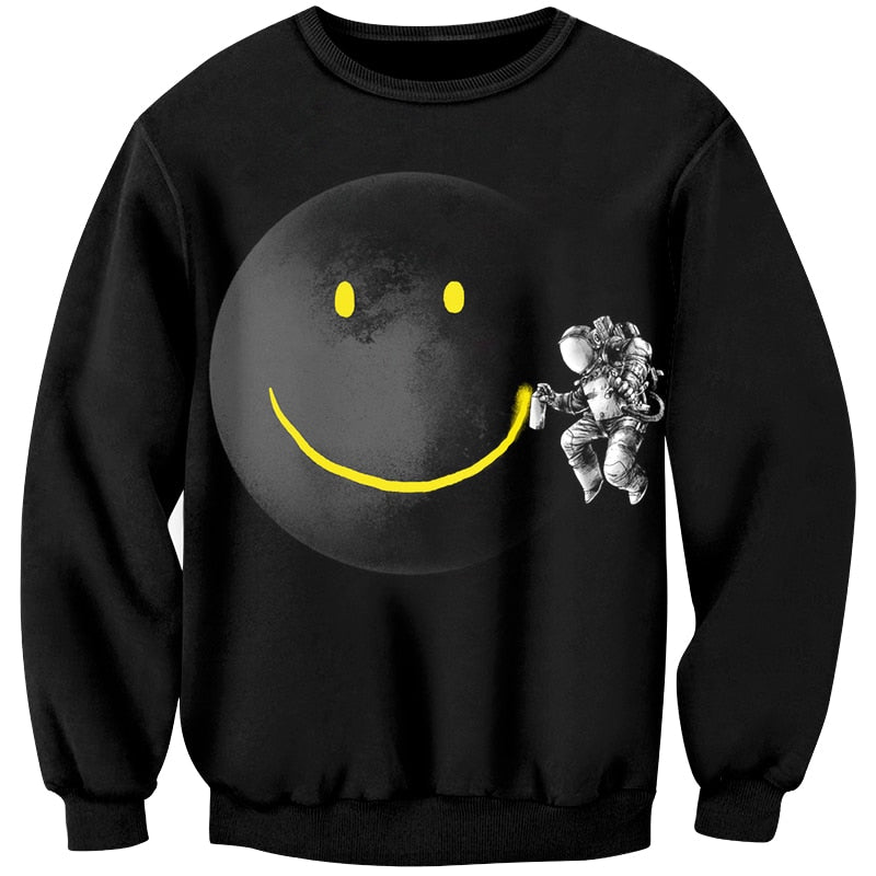 graffiti smiley planet