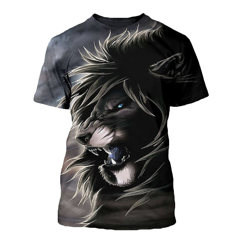 lioness long hair grayscale