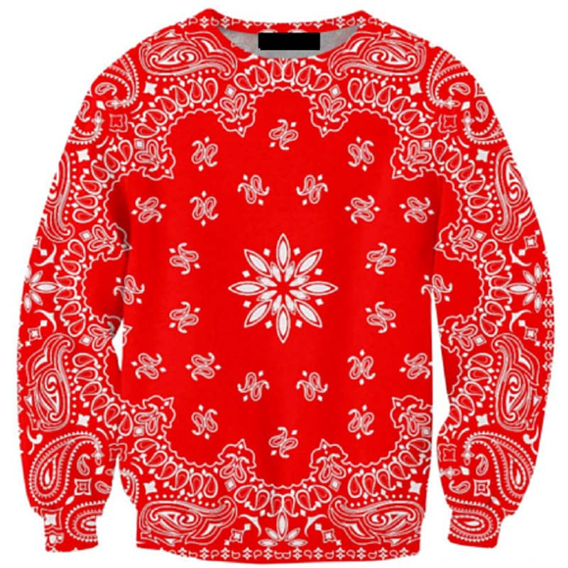 red bandana traditional print