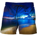 beautiful beach at night
