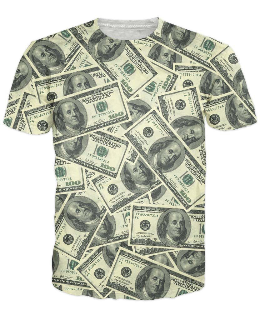 Hundred Dollar Bill Collage T-Shirt