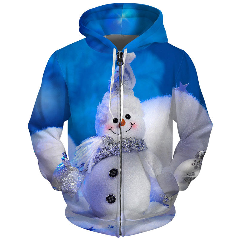 happy snowman blue sky
