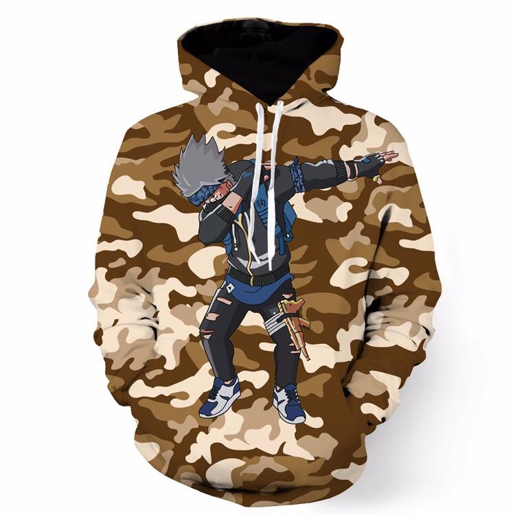 Dabbing Kakashi Khaki Hoodie