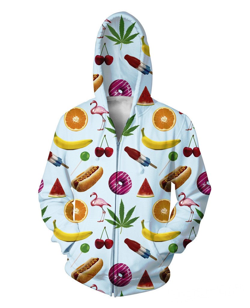 Tropical Picnic Zip Up Hoodie