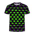 abstract green holes