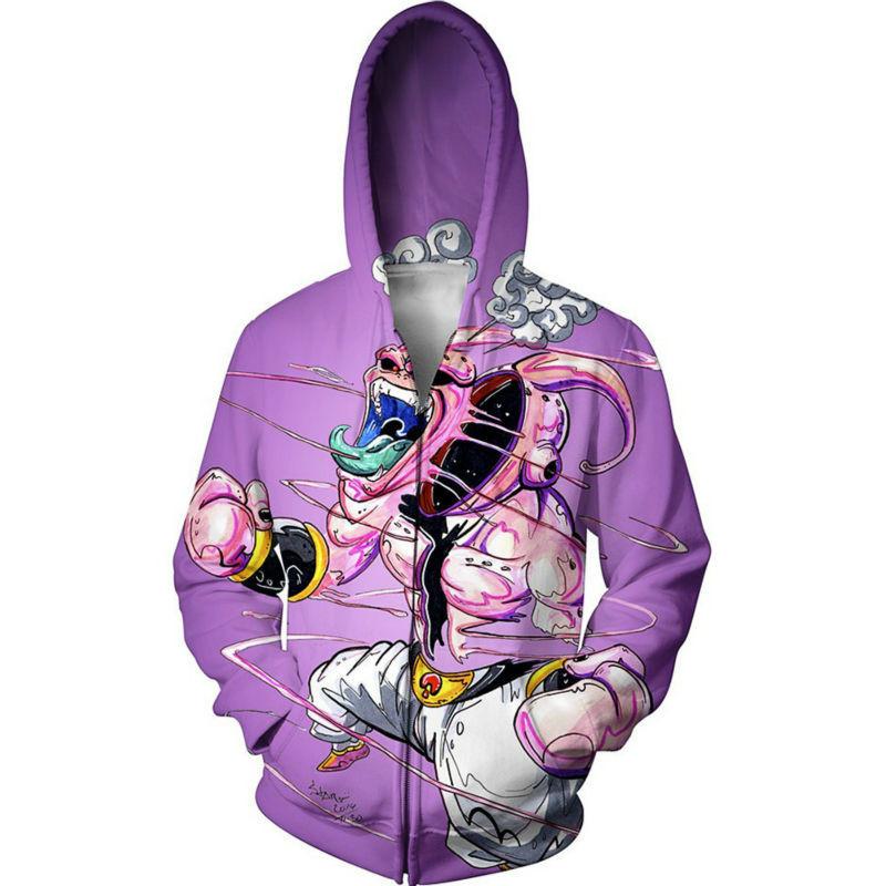 Majin Buu Purple Zip Up Hoodie