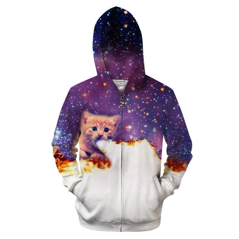 cat burning the galaxy