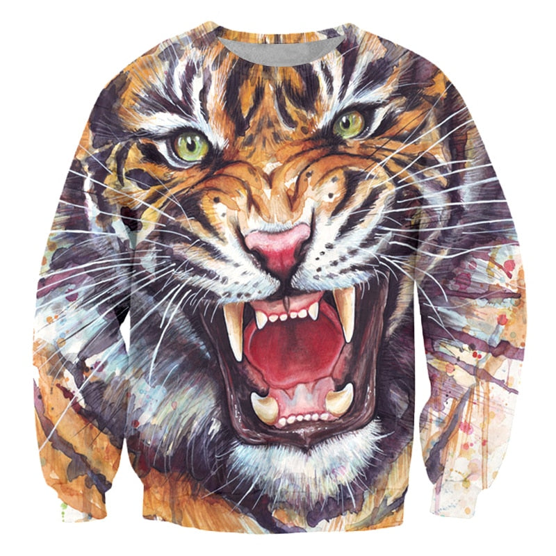 tiger painting sweatshirt