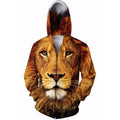lion face zip up