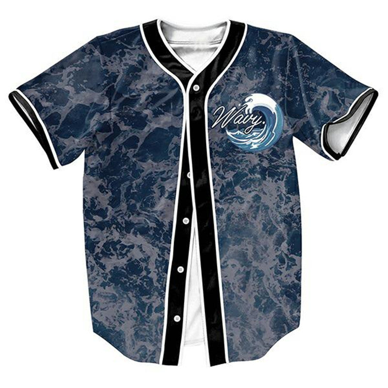 wavy baseball shirt