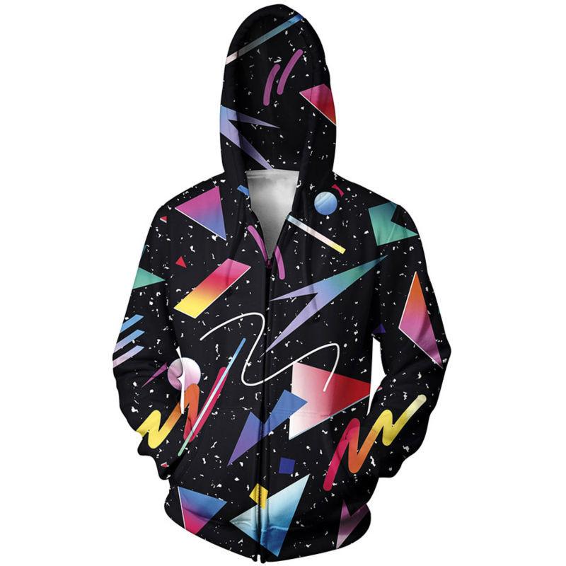Galaxy Shapes Zip Up Hoodie
