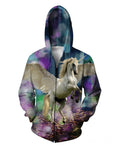 Flying Unicorn Zip Up Hoodie
