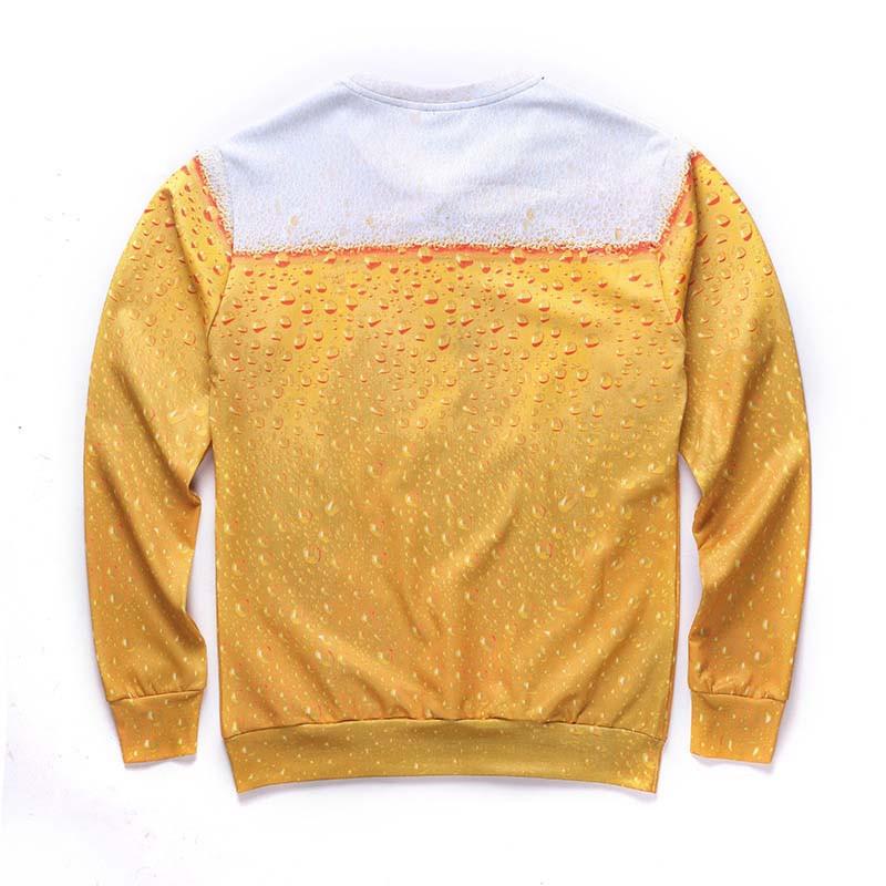 It's Beer Time All Over Print Gold Cold Brew Crew Neck Sweatshirt