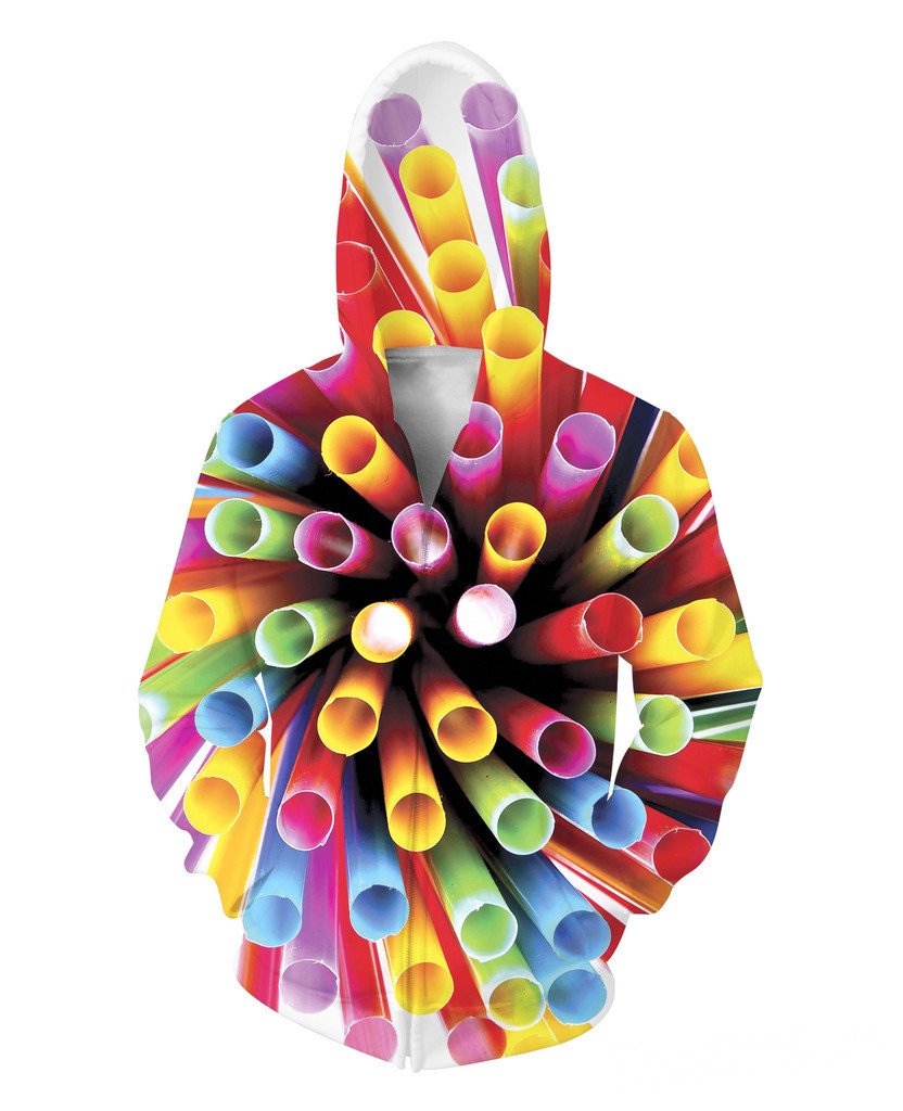 Straws Zip Up Hoodie