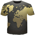 golden world map