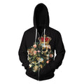 Skulls & Roses Zip Up Hoodie