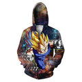 Super Saiyan Vegeta Zip Up Hoodie