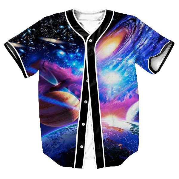 galaxies baseball tee