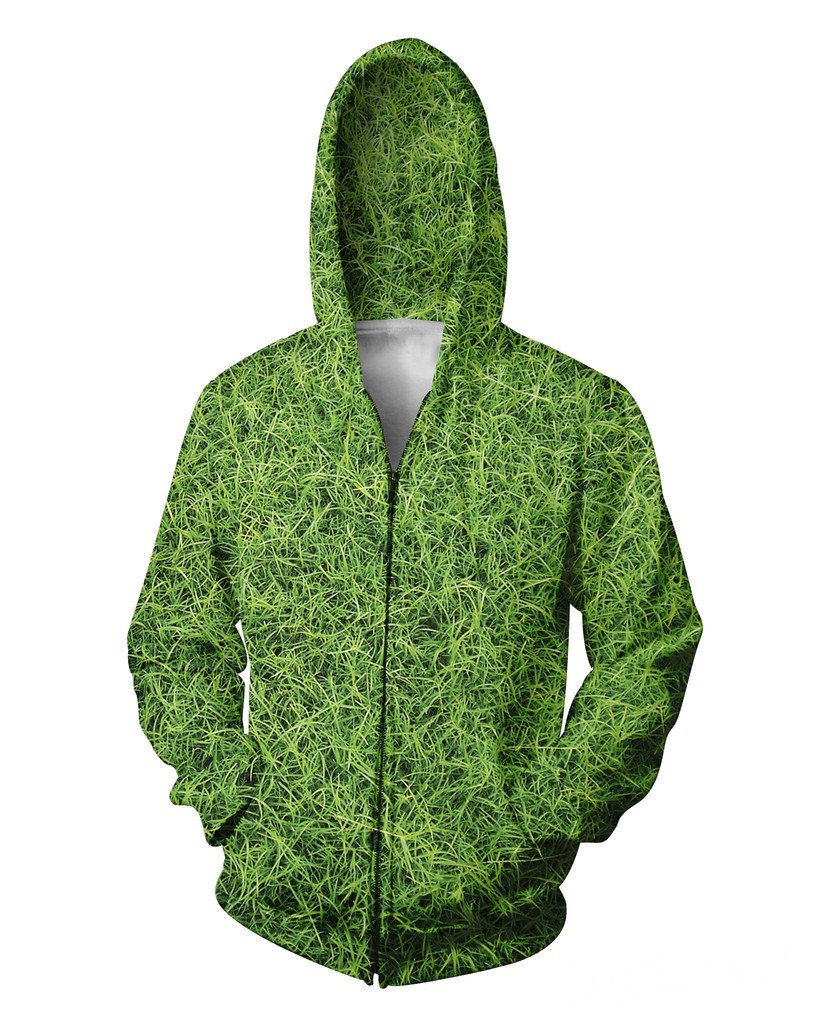 Green Grass Zip Up Hoodie