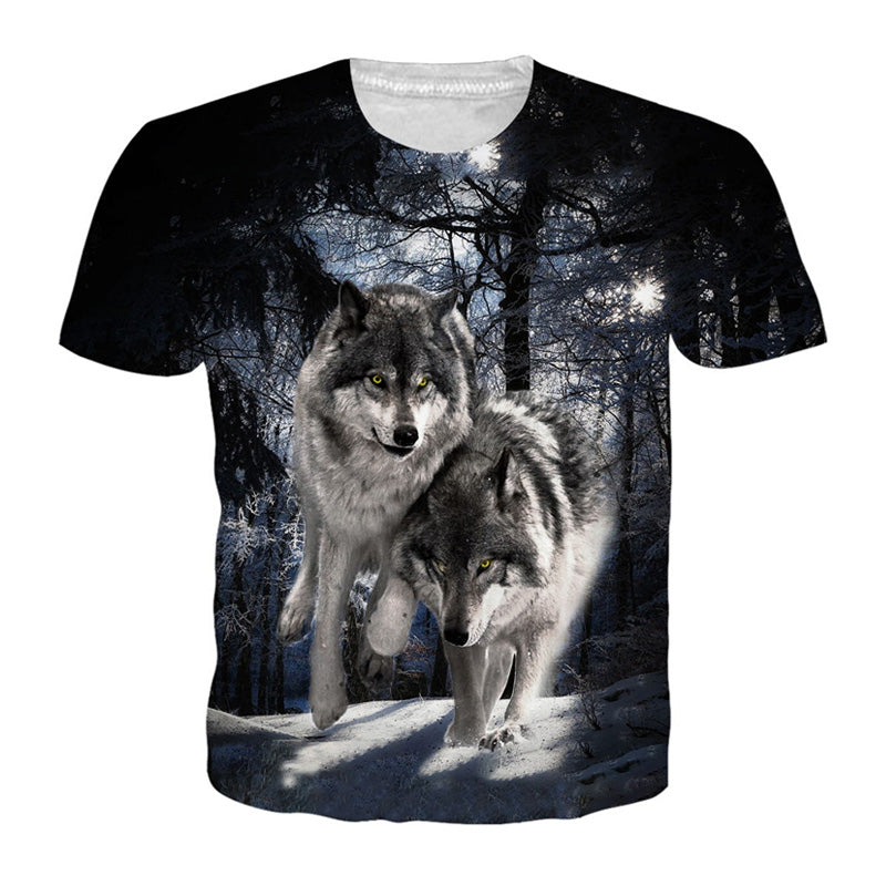 wolf pack in woods