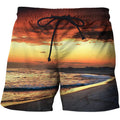 relaxing sunset on beach
