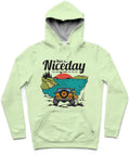 Have A Nice Day Trendy All-Over Print Solid Tusk Hoodie
