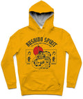 Bushido Spirit Trendy All-Over Print Solid Gamboge Hoodie