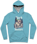 Back To Nature Trendy All-Over Print Solid Glacier Hoodie