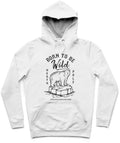 Born To Be Wild Trendy All-Over Print Solid White Smoke Hoodie