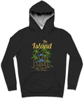The Sunset Beach Island Trendy All-Over Print Solid Nero Hoodie